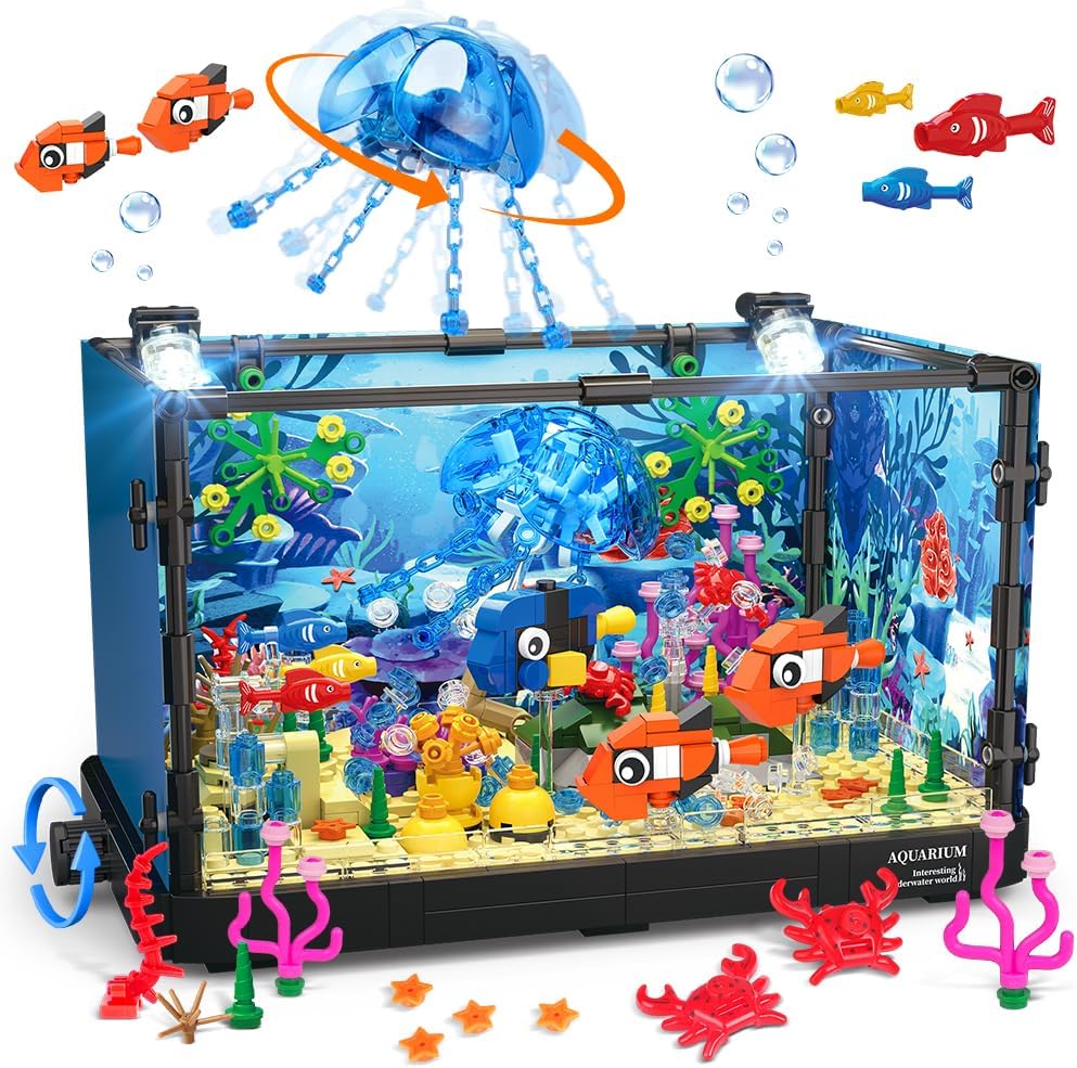 Fish Tank Block Set with Light - Marine Aquarium Cube review and price
